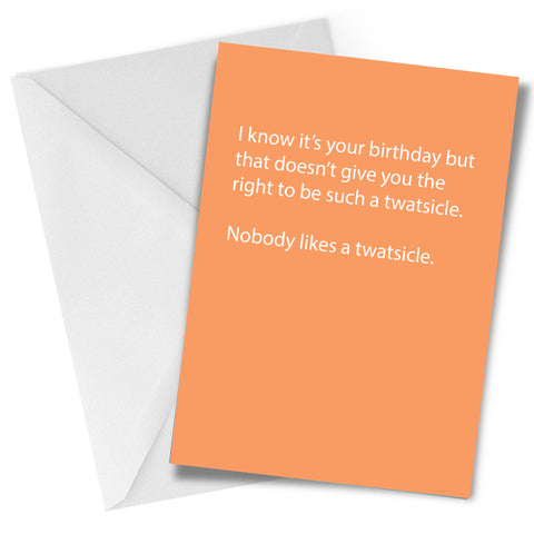Twatsicle Greeting Card Birthday CLEARANCE